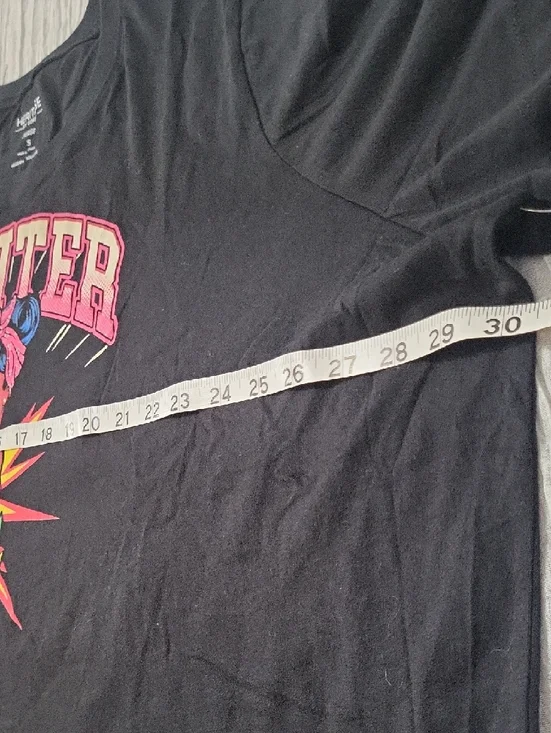 NWT Torrid 5x BCA Fighter Graphic Tee - Black with Pink & Blue Artwork - Picture 11 of 14